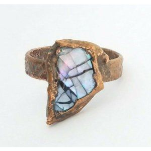 Seashell copper plated ring size 6.5